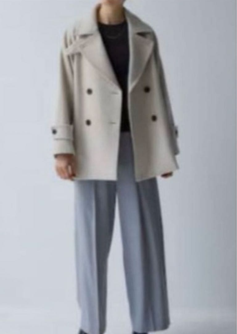 美品　UR スーパー100メルトンPコート