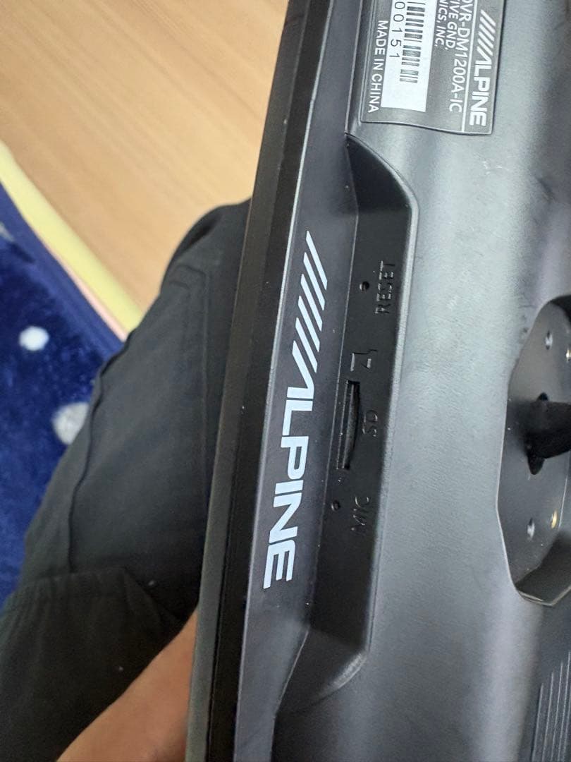ALPINE DVR-DM1200A-IC デジタルインナーミラー　中古　訳あり