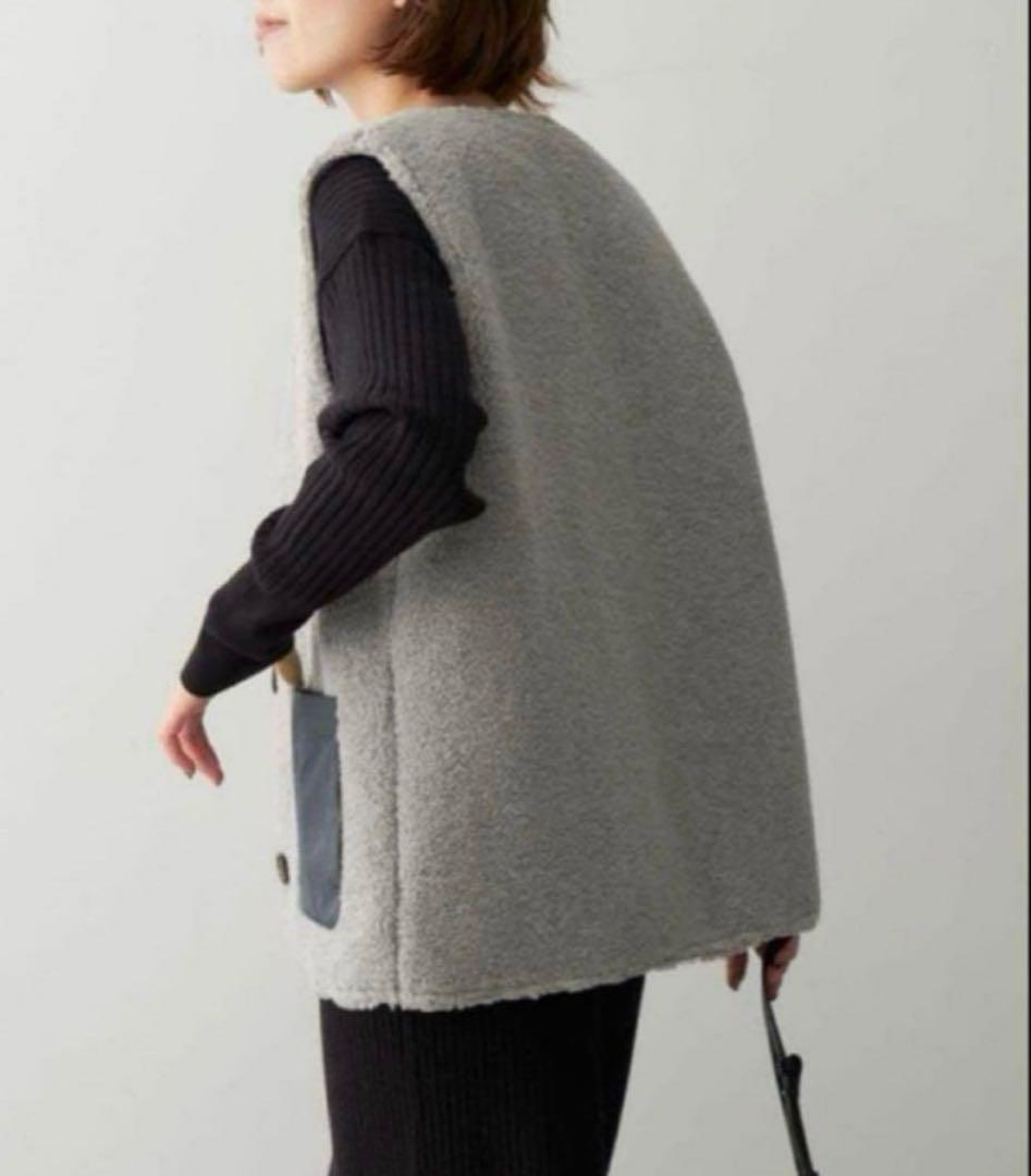 Barbour バブアー ボアベスト グレー 未使用品