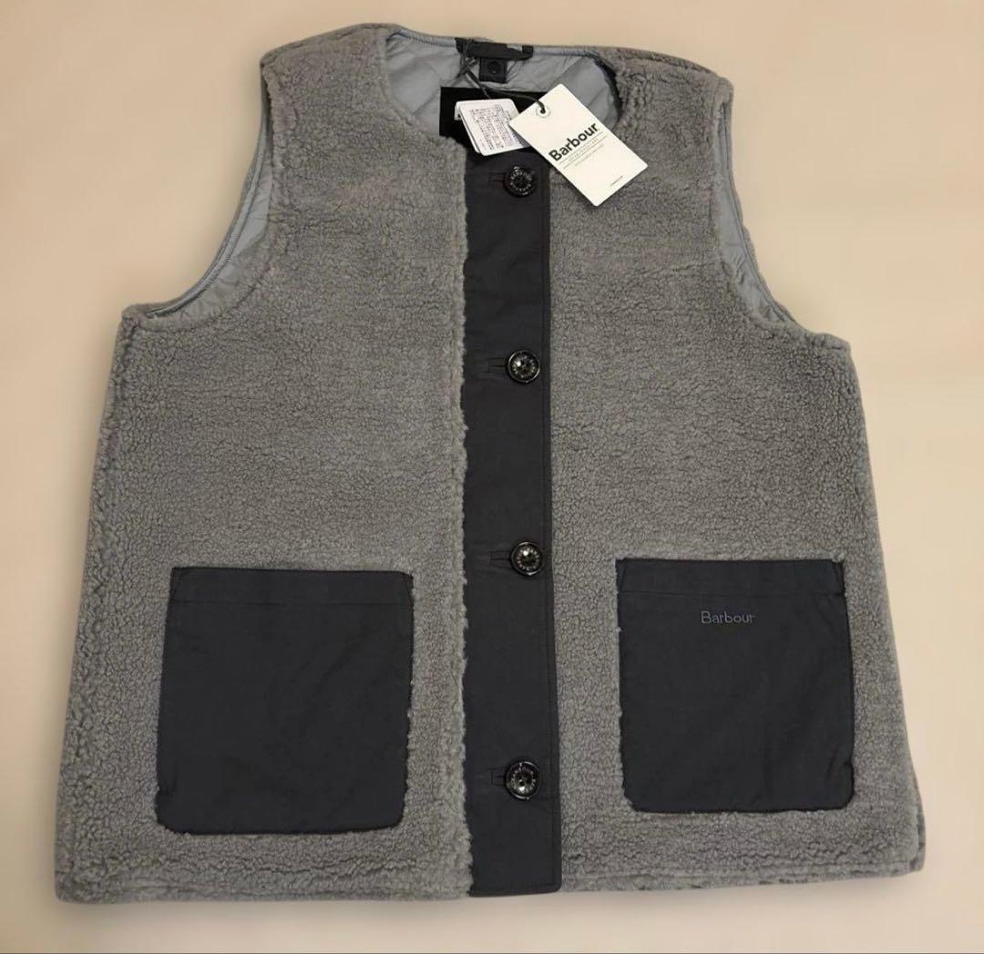 Barbour バブアー ボアベスト グレー 未使用品