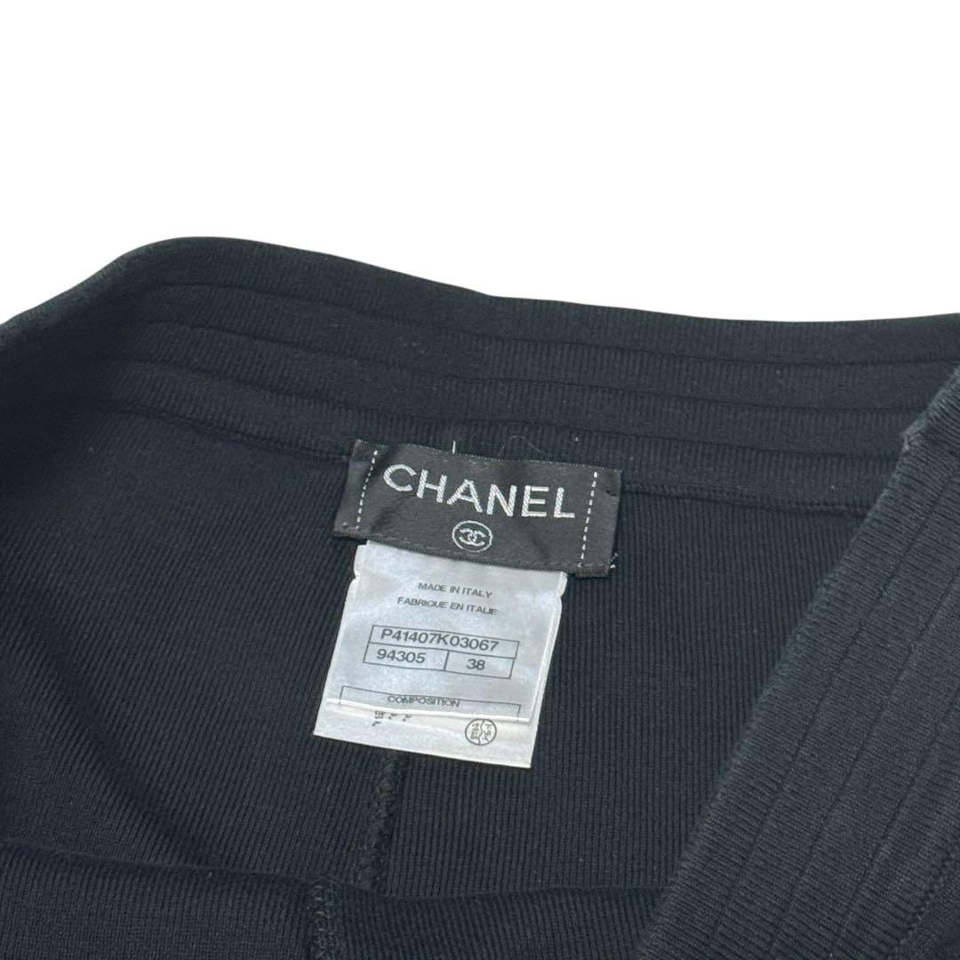 美品CHANEL シャネル ハーフ スウェットパンツ ココマーク　ブラック　38