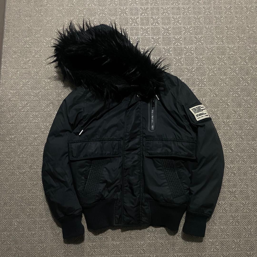 Y2K DIESEL opium darkwear N2B ファー ジャケット