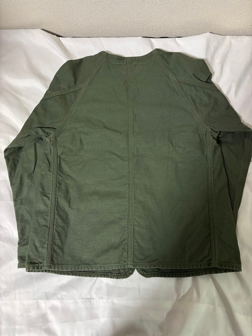 orSlow （オアスロウ） ノーカラージャケット サイズ2 オリーブ