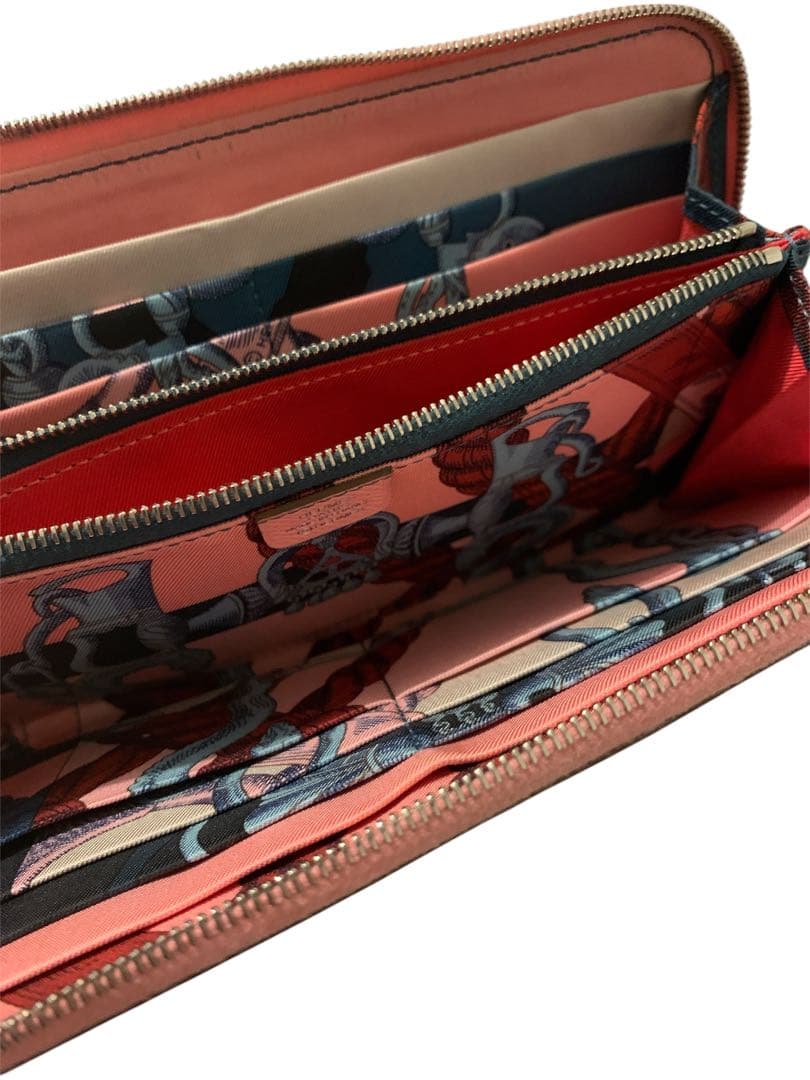 HERMES ピンク 長財布　シルクイン