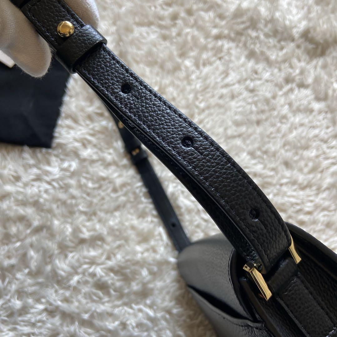 極美品　現行セルジオロッシ sr1 メッセンジャーバッグ　ブラック　金プレート