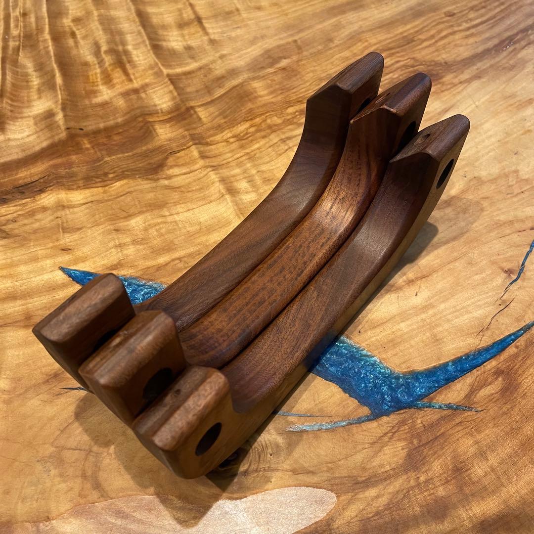 ウォールナット アシストグリップ　ハイエース用　Ａピラー用3個セット