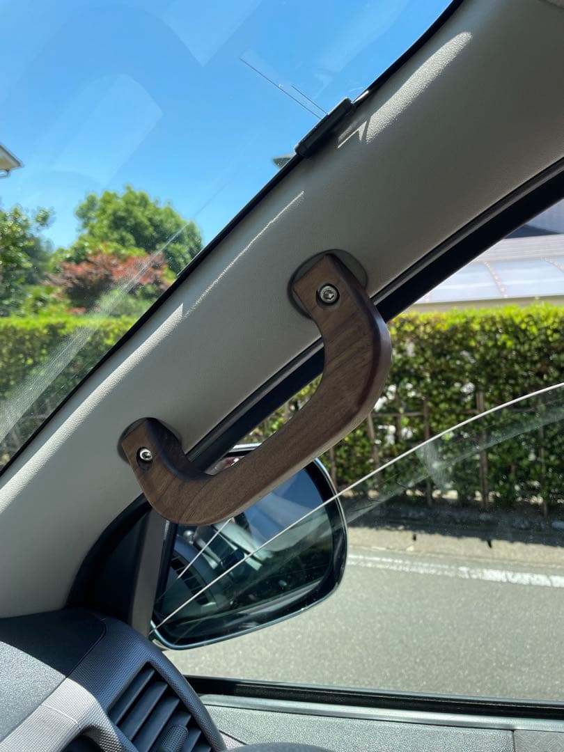 ウォールナット アシストグリップ　ハイエース用　Ａピラー用3個セット