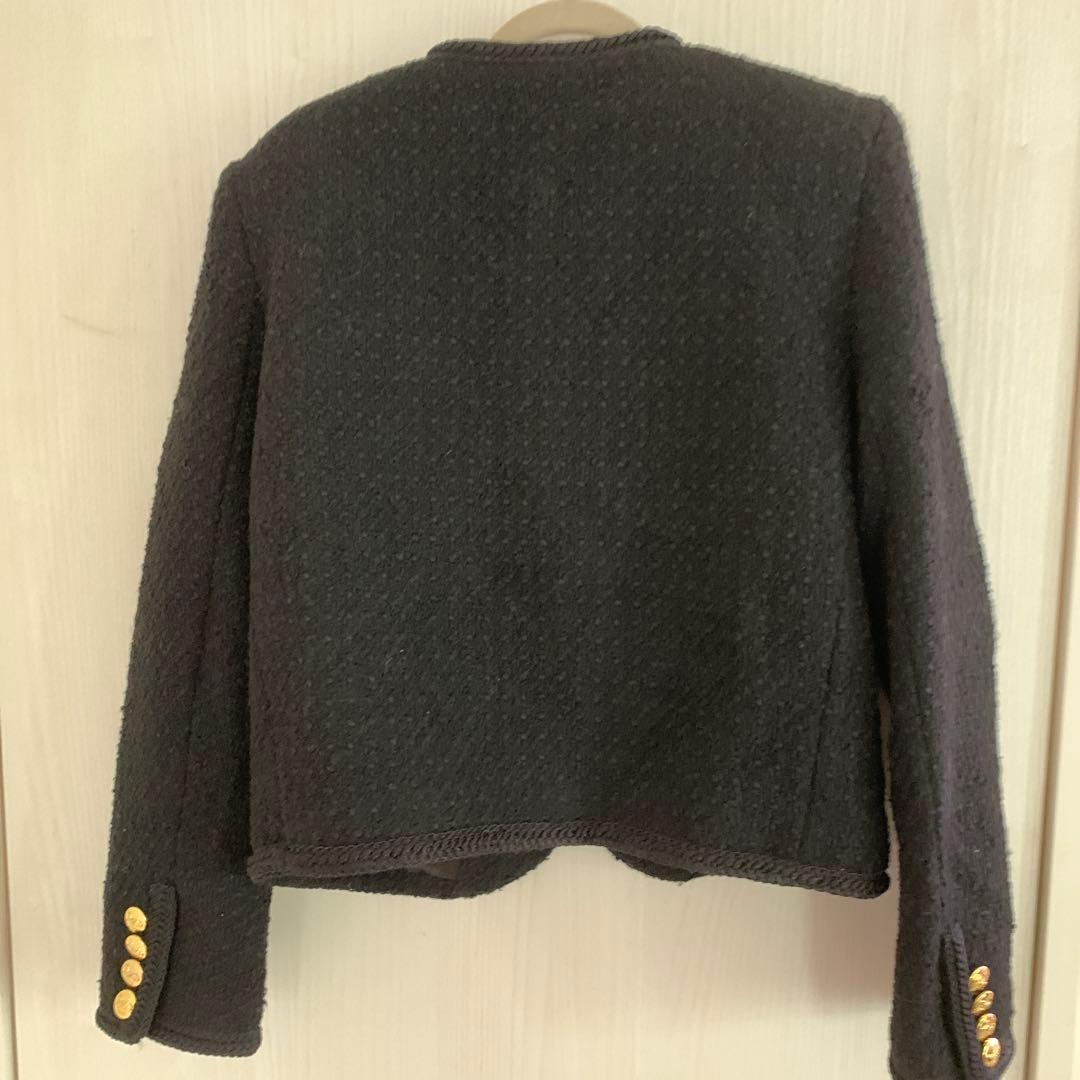 CELINE ブラック ノーカラージャケット