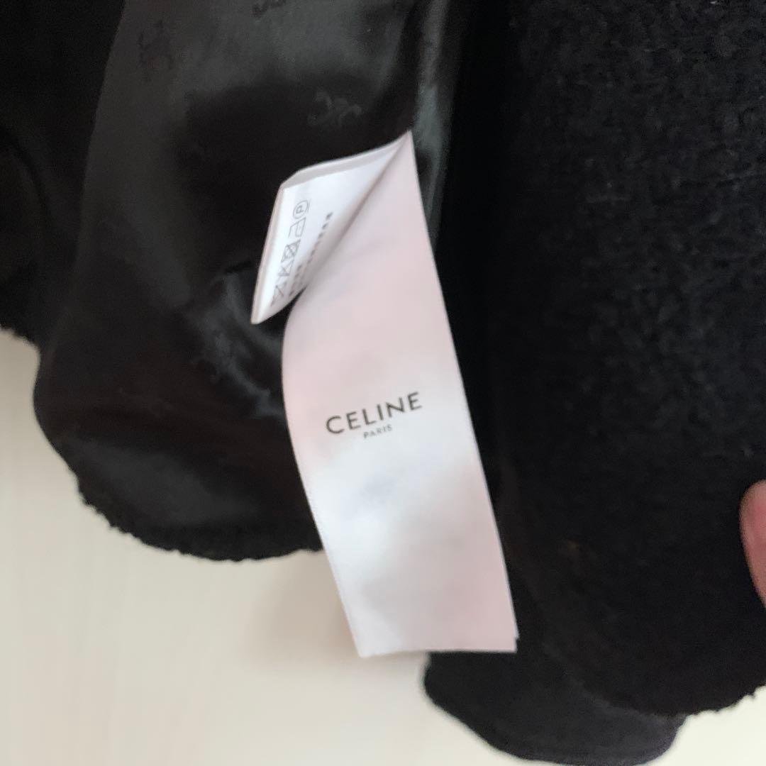CELINE ブラック ノーカラージャケット