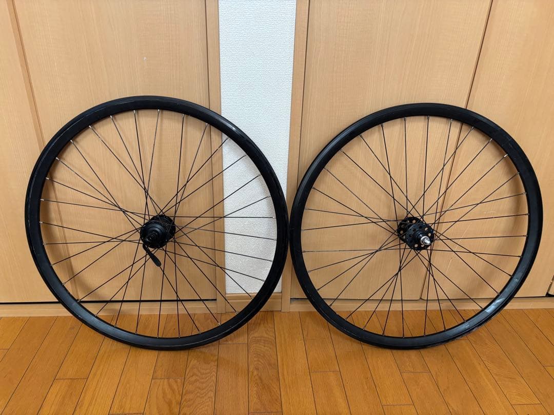 ピストやシングルバイク用　ダイナモホイール　ライト付