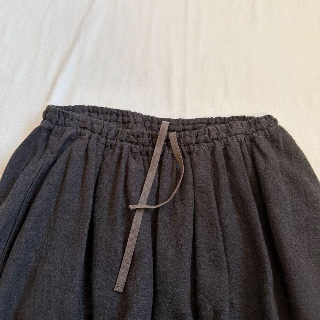 ネストローブnest robeリネンウール✨ダークグレー✨サルエルパンツ