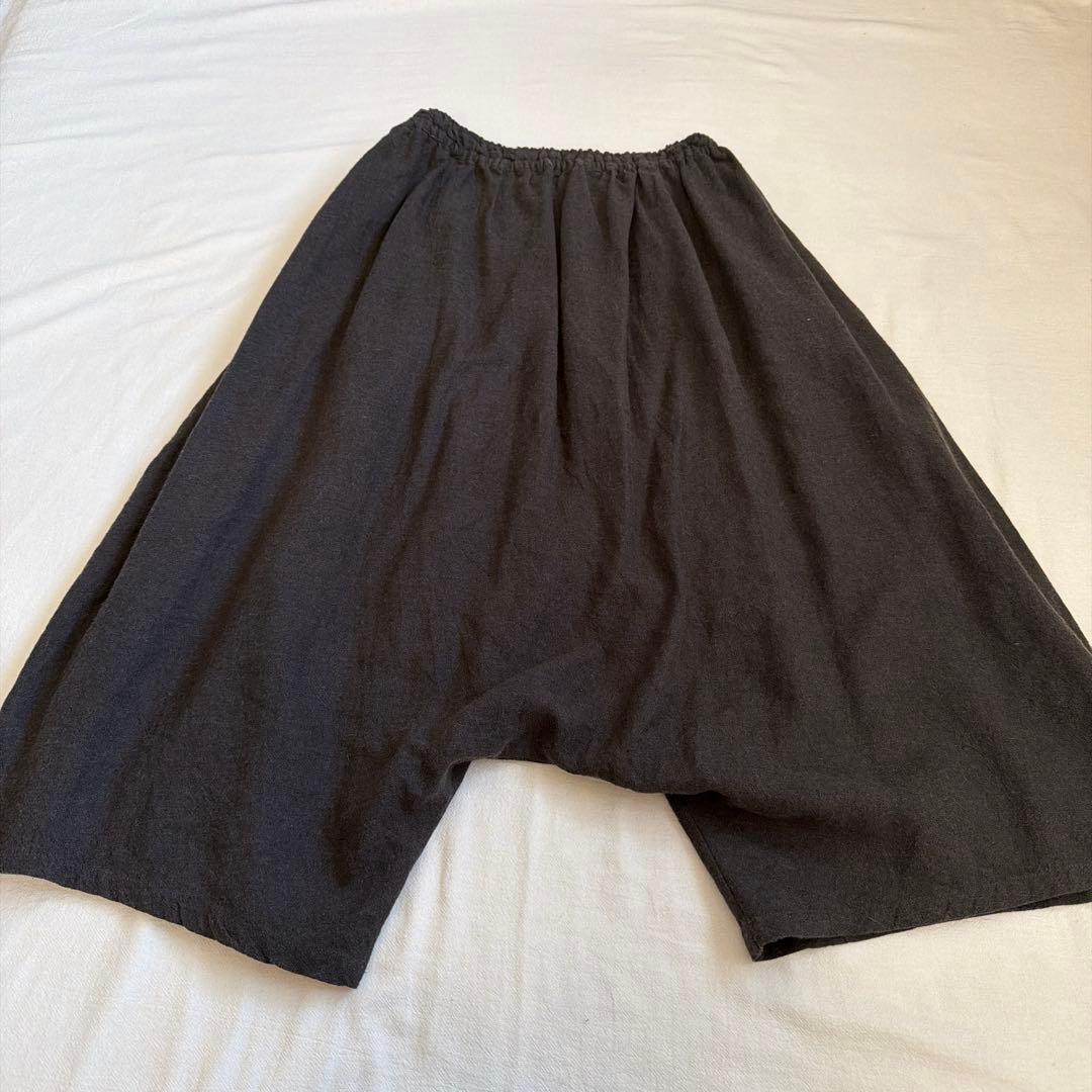 ネストローブnest robeリネンウール✨ダークグレー✨サルエルパンツ