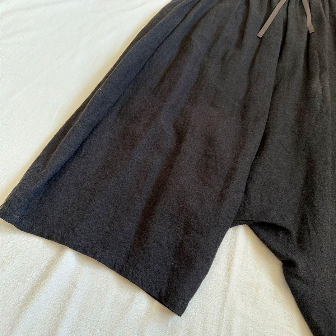 ネストローブnest robeリネンウール✨ダークグレー✨サルエルパンツ