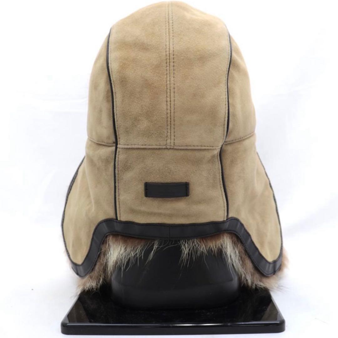 GUCCI ラクーン　カシミヤ　帽子　フライトキャップ