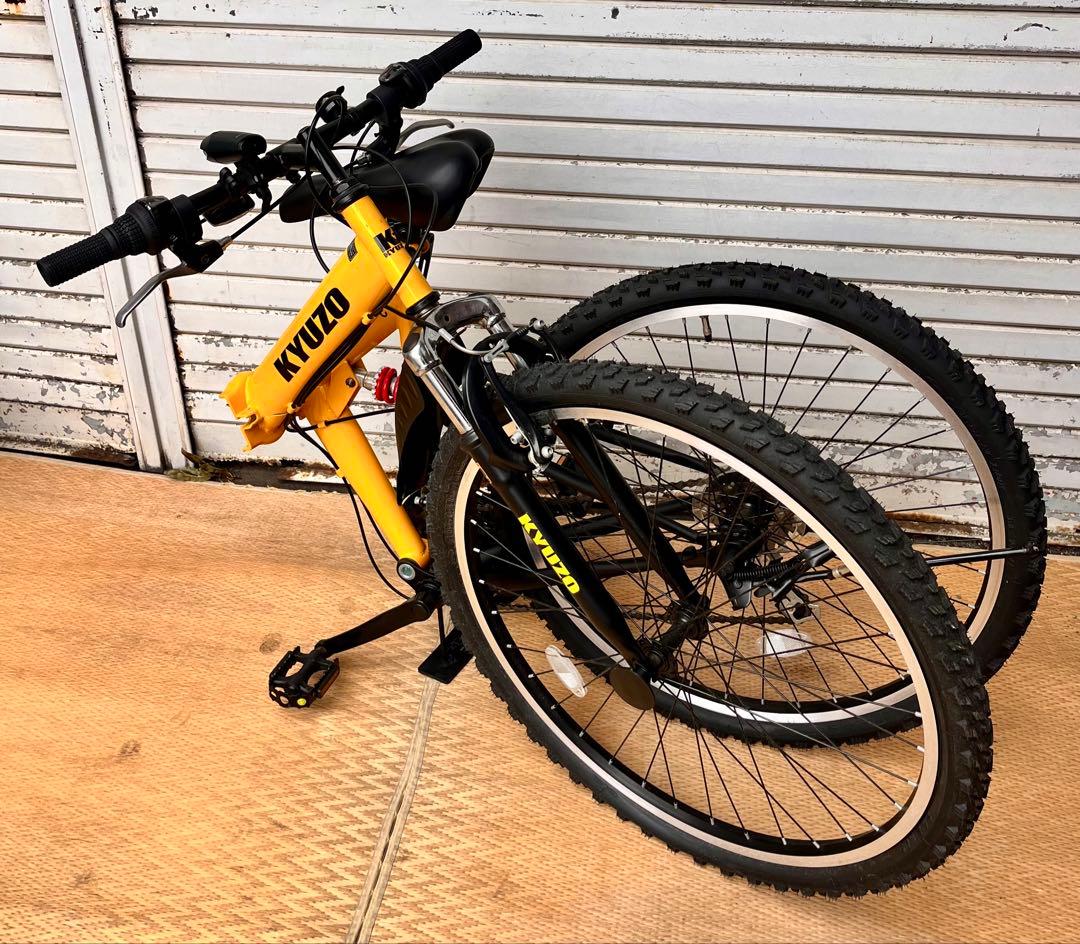 ③ KYUZO 折りたたみ自転車 26インチマウンテンバイク 変速 KZ-104
