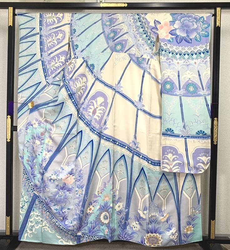 508z5,208y31,小物類,312u2〇振袖 城 アールデコ 銀駒刺繍