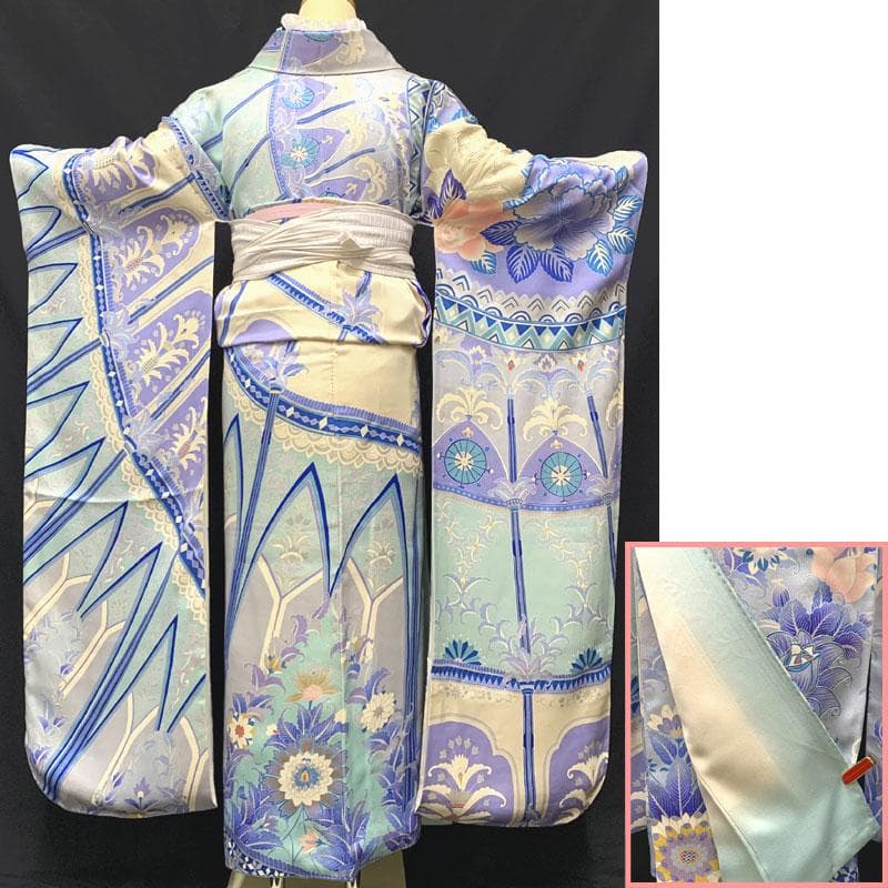 508z5,208y31,小物類,312u2〇振袖 城 アールデコ 銀駒刺繍