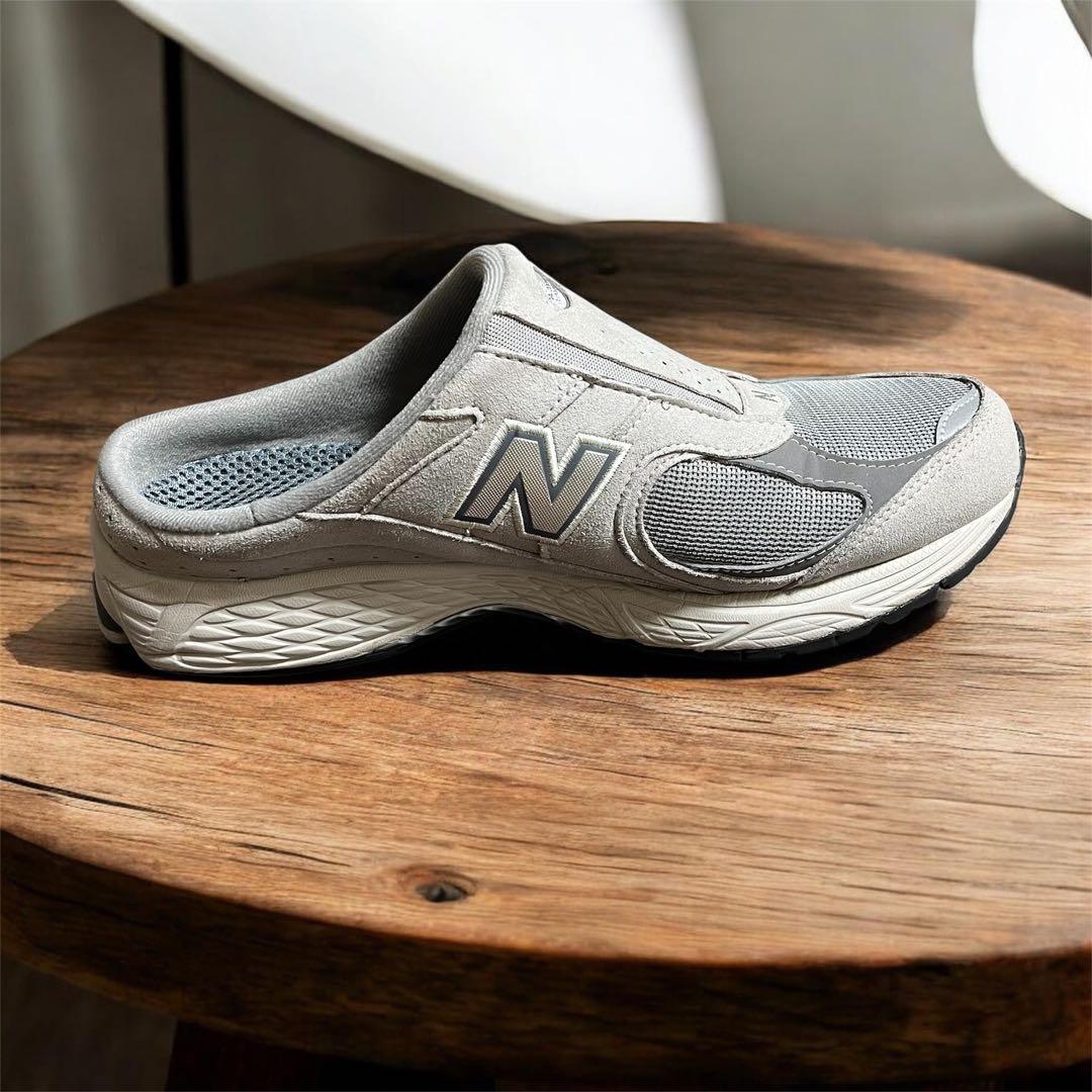 【美品】newbalance ミュール サンダル グレー 28 US10
