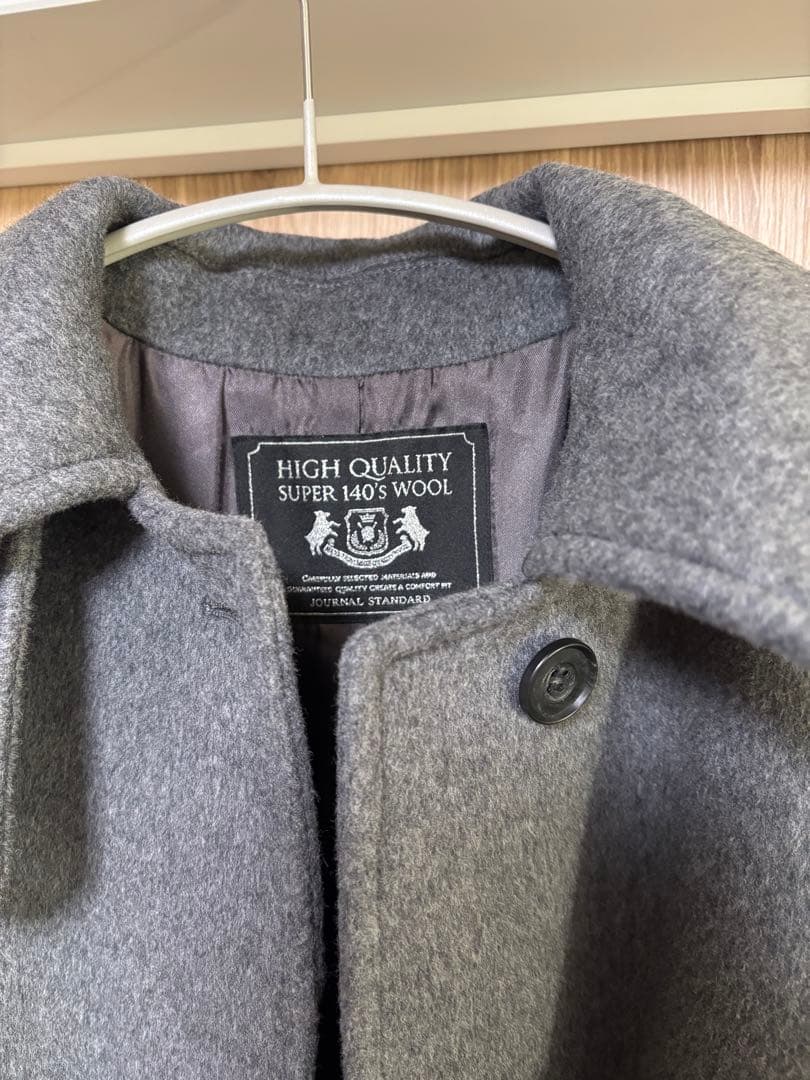 JOURNAL STANDARD ステンカラーコート グレー ウール GLAY