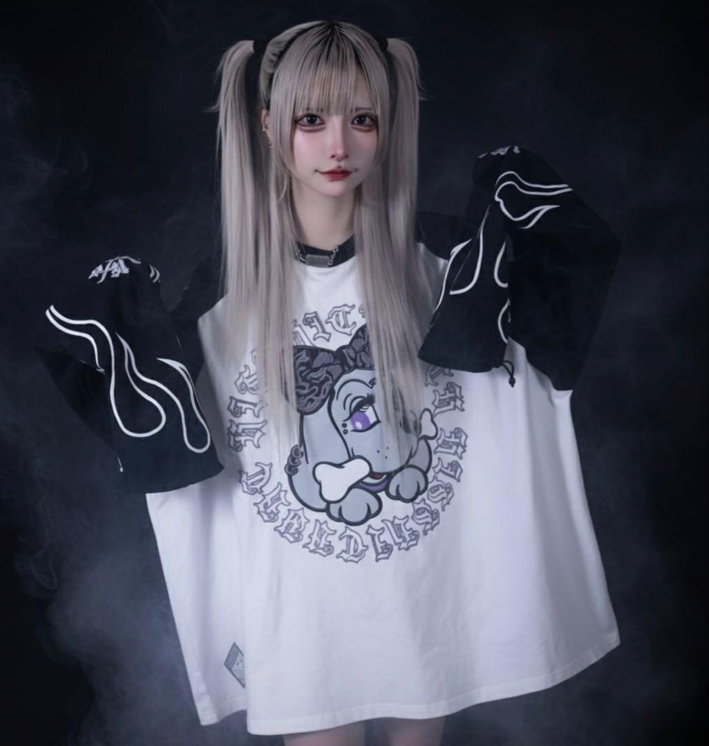 【新品未開封】KRY×GALFY 大萌袖ロングTシャツ ブラックホワイト