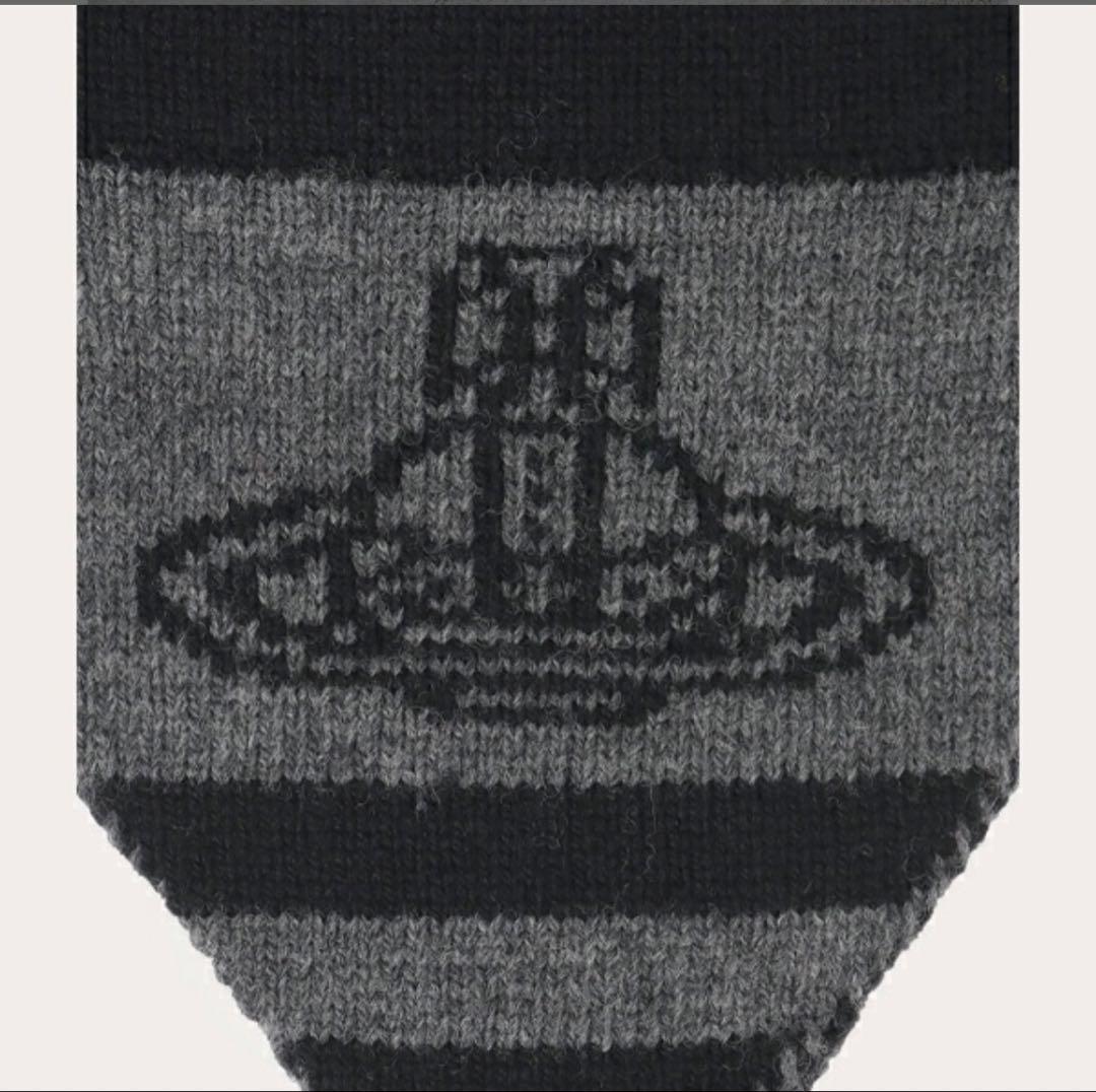 Vivienne Westwood ORB フラップ付ワッチ ニット帽 ブラック