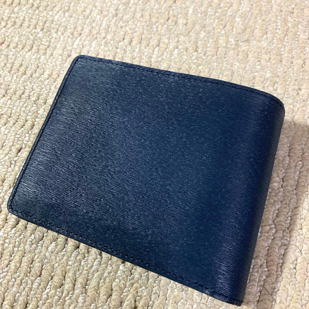 極美品　PORTER ポーター　カレント　二つ折り財布　内タブ　紺　ブルー