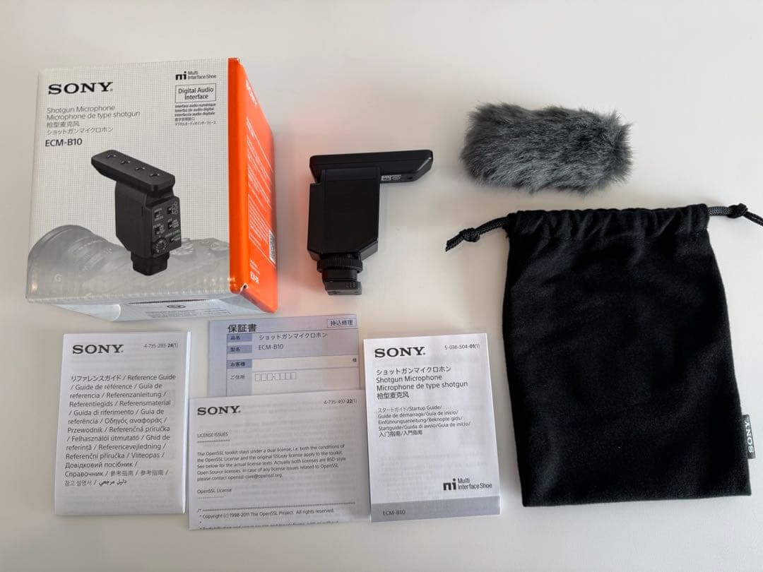 【24時間以内発送】SONY ECM-B10 ショットガンマイクロフォン 美品