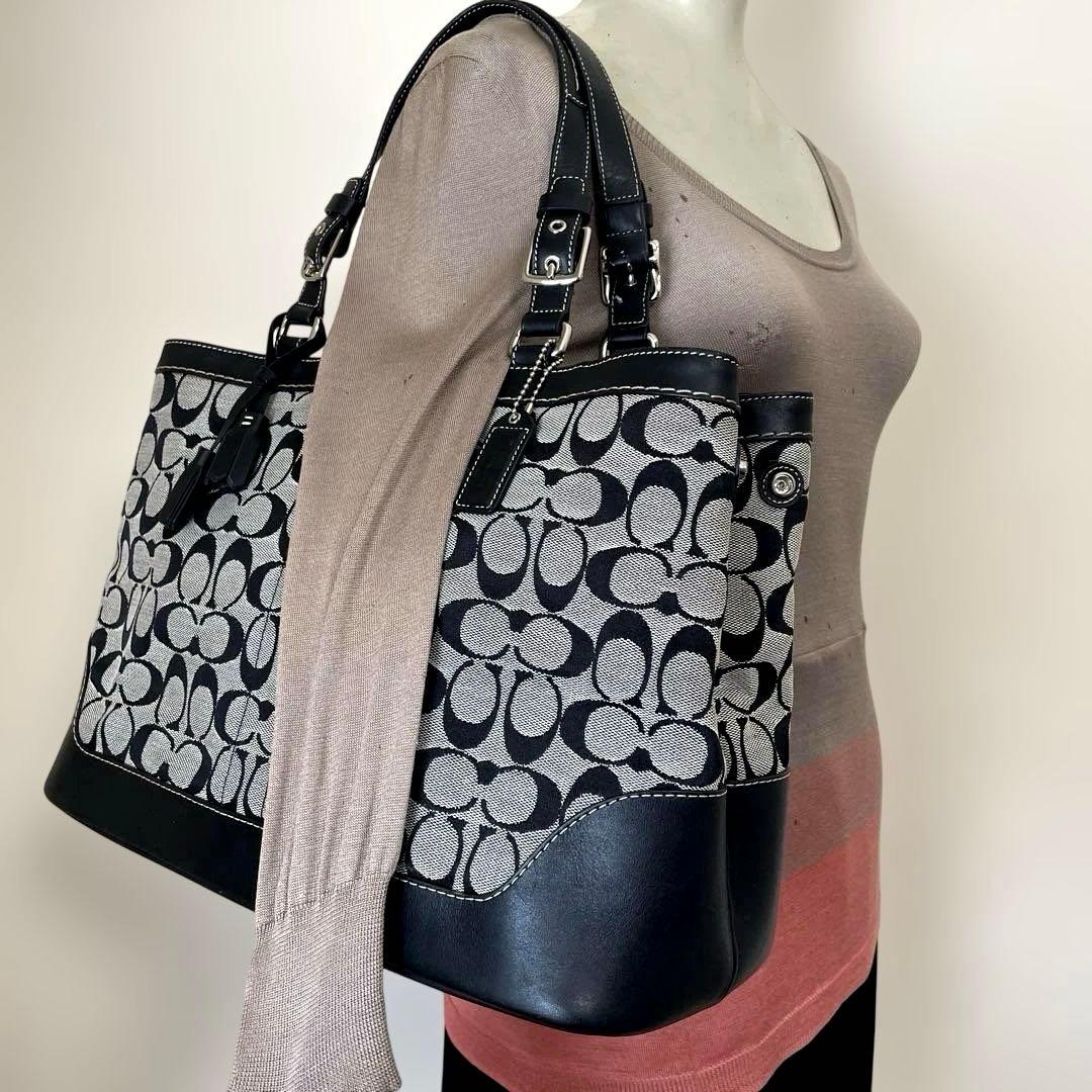 COACH‼️未使用状態(^^)BLACKシグネチャートートバック‼️