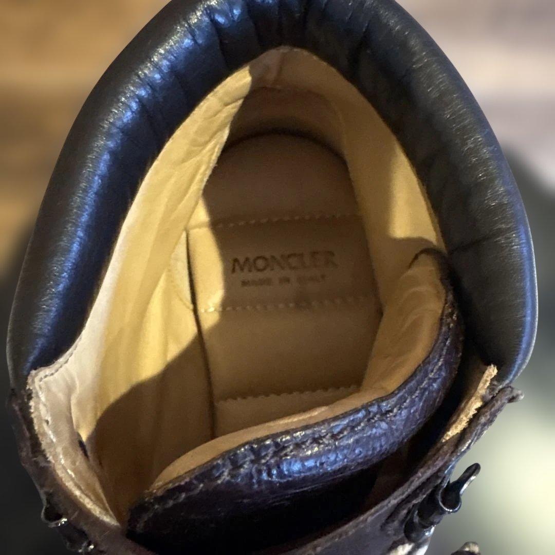MONCLER ダークブラウン ワークブーツ