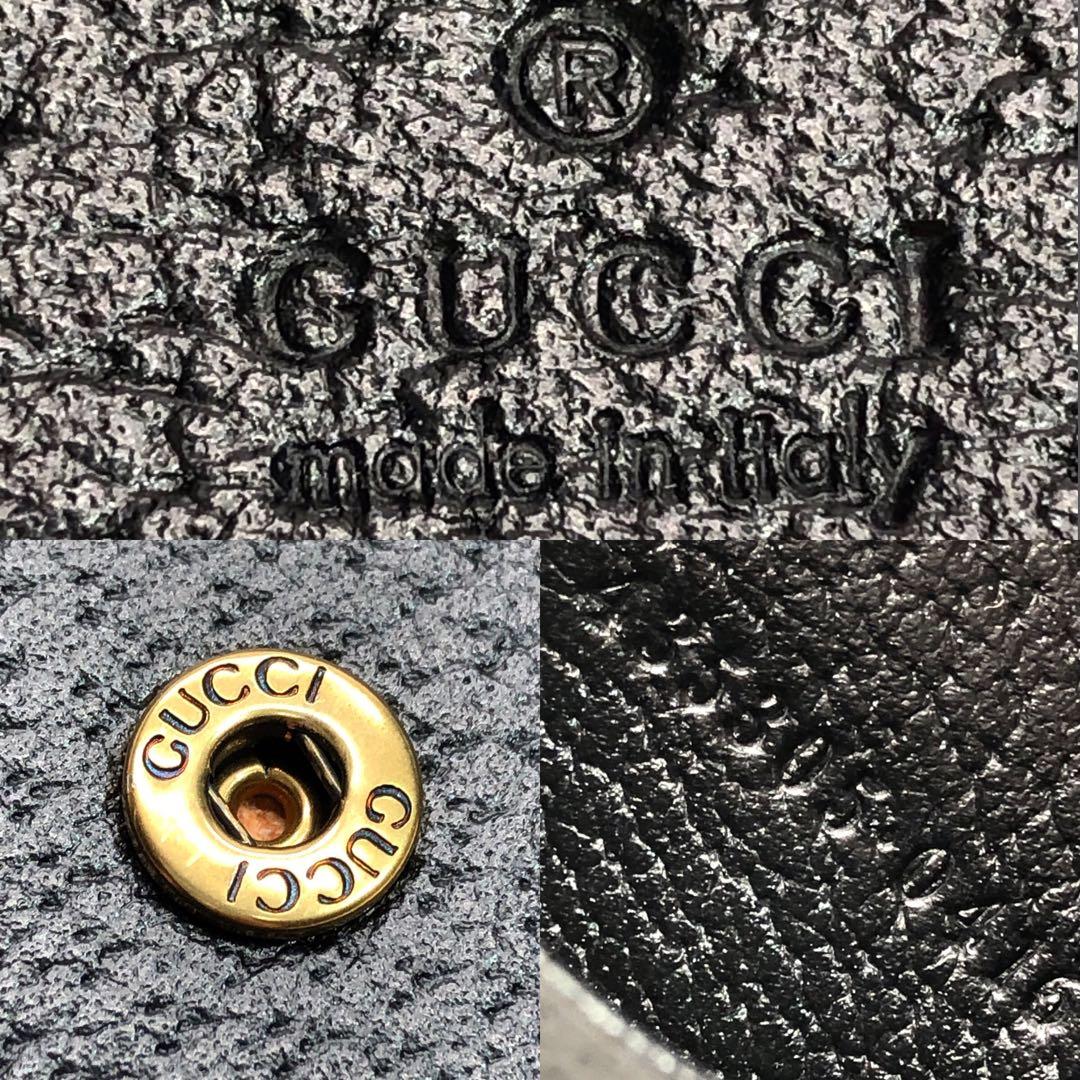 未使用✨グッチ GGマーモント カーフレザー 6連キーケース リング付 ブラック