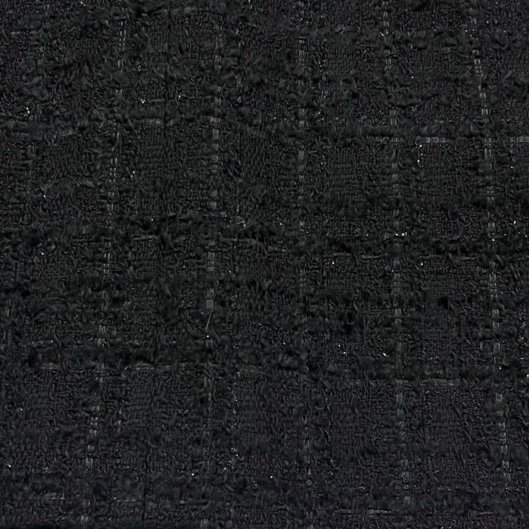 ユナイテッドアローズ ファンシー ツイード ノーカラージャケット Vネック