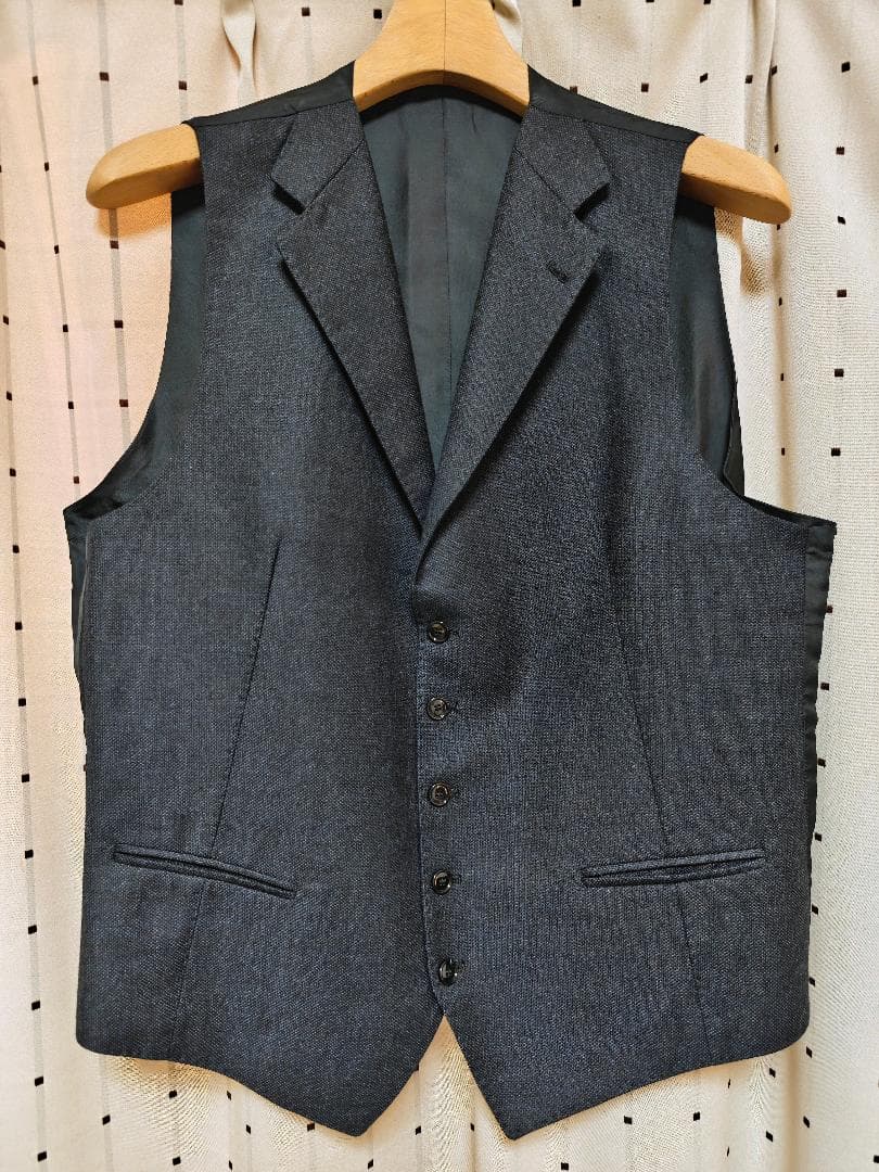 未使用品 タリアトーレ 2B ウール 3ピース スーツ 48 ダークネイビー