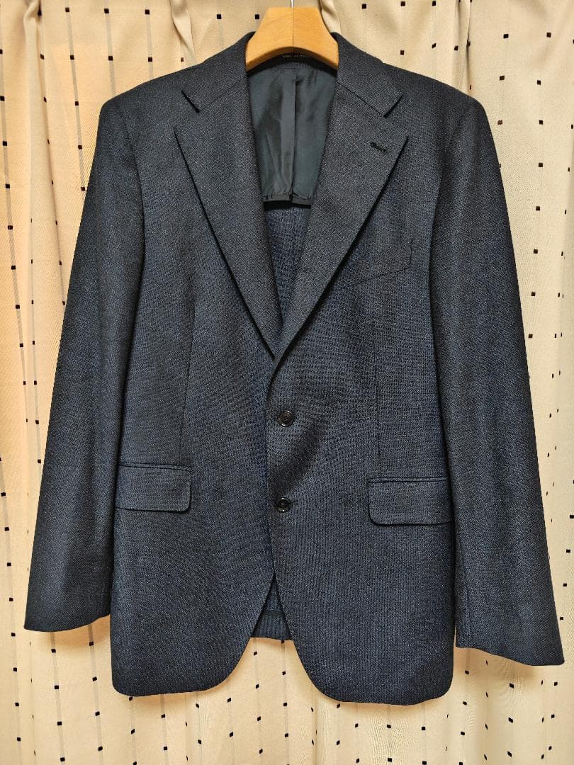 未使用品 タリアトーレ 2B ウール 3ピース スーツ 48 ダークネイビー