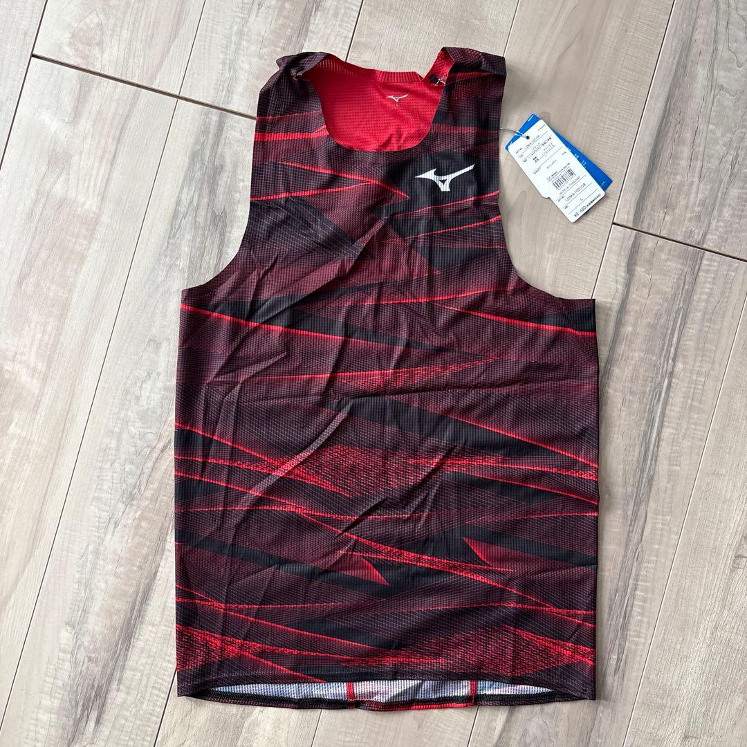 Mizuno 陸上用シャツ 赤/黒 MTC