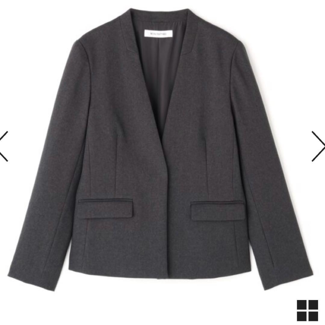 ナチュラルビューティーベーシック　ウーステッドライクツイルSETUP ジャケット