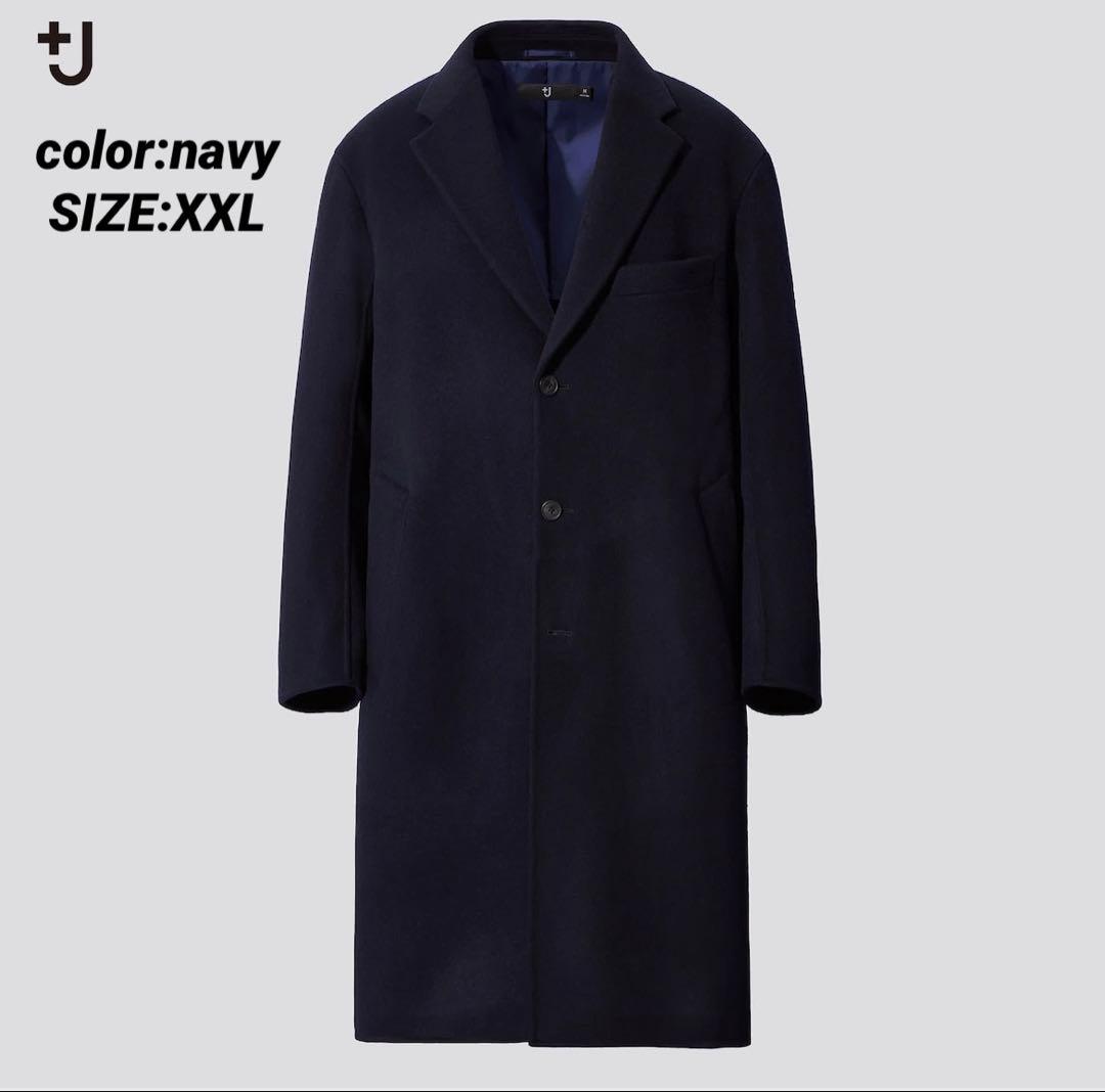 【完売品】ユニクロ　+J カシミヤブレンドオーバーサイズチェスターコート　XXL