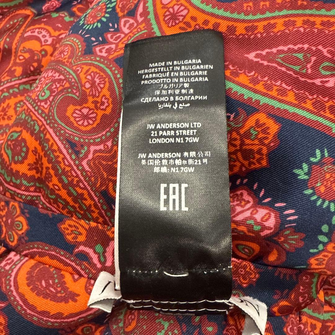 J.W ANDERSON ペイズリー柄　中綿マフラー