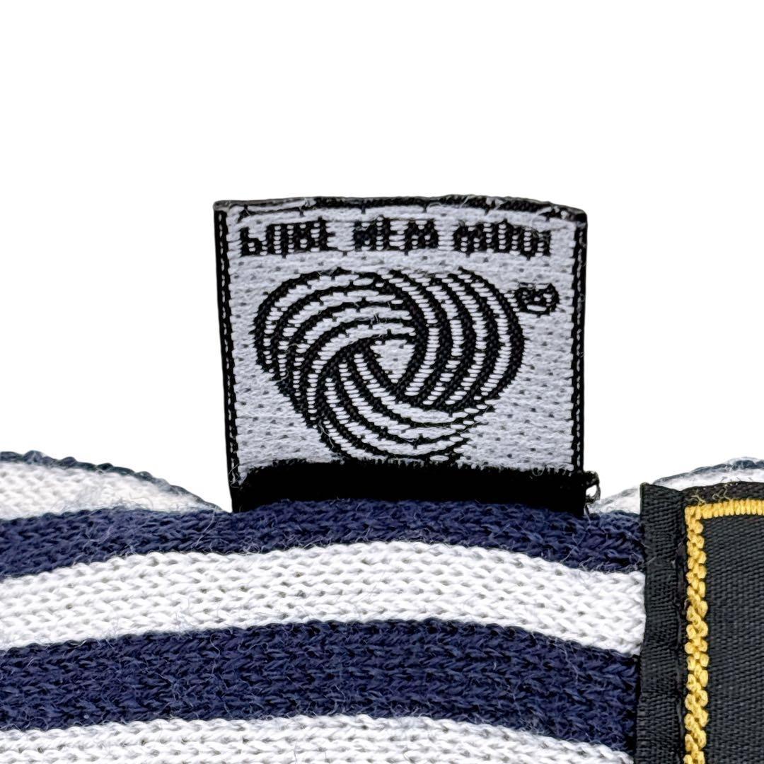 FENDIフェンディ ズッカ柄 ウール マフラー イタリア製 ネイビー 男女兼用