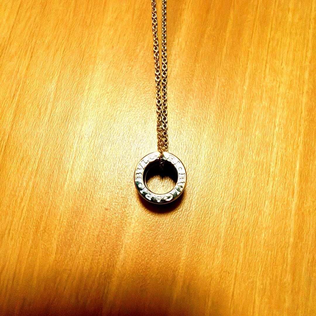 極美品ブルガリ ビー・ゼロワン ネックレス K18WG ホワイトゴールド 750