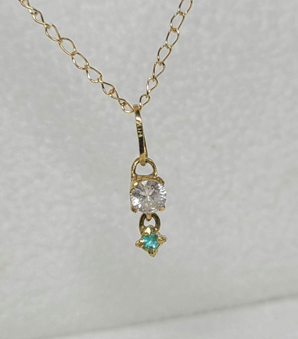 美しいペンダントトップです★ダイヤモンド&バターリャパライバトルマリン18K★