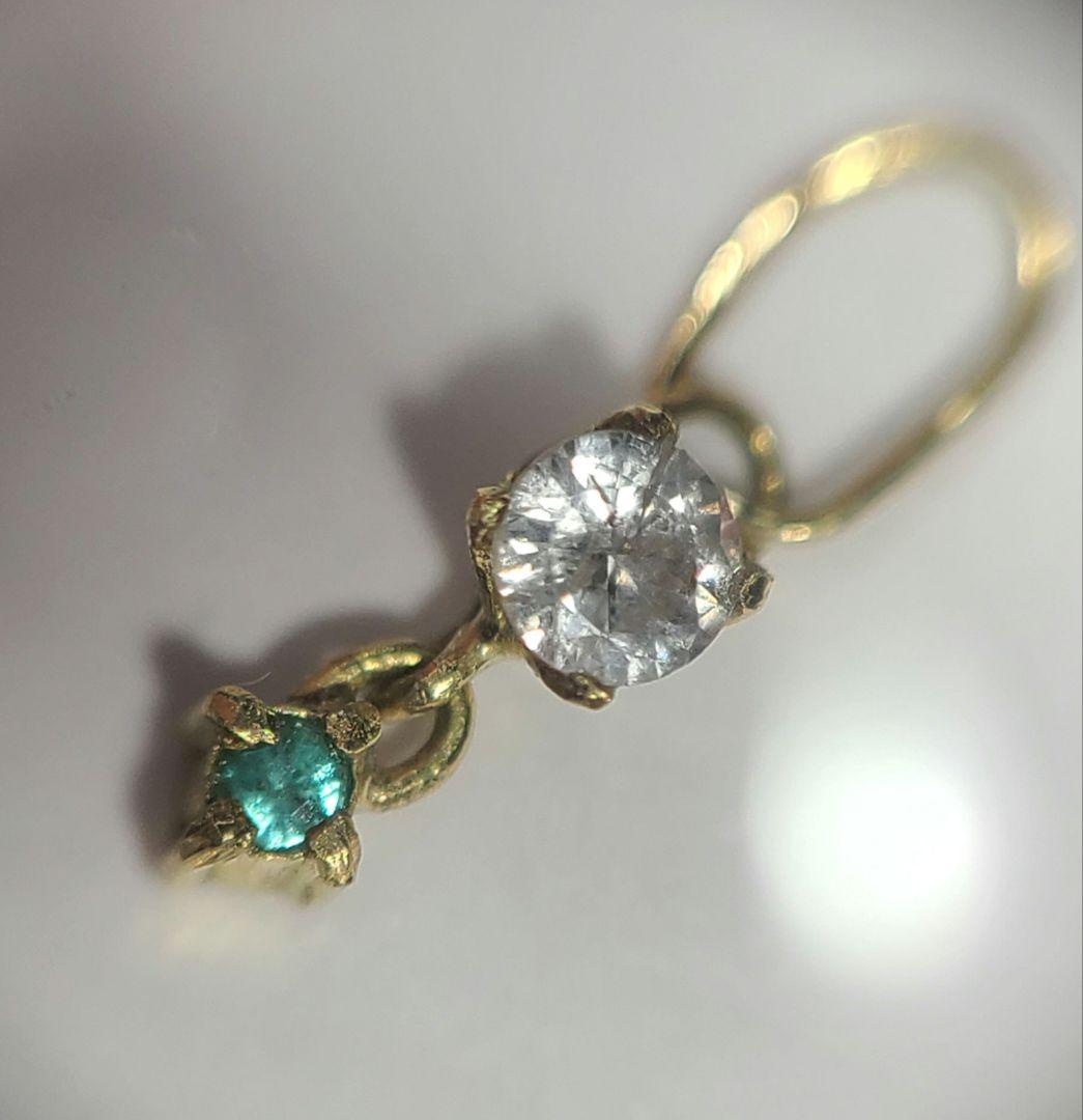 美しいペンダントトップです★ダイヤモンド&バターリャパライバトルマリン18K★