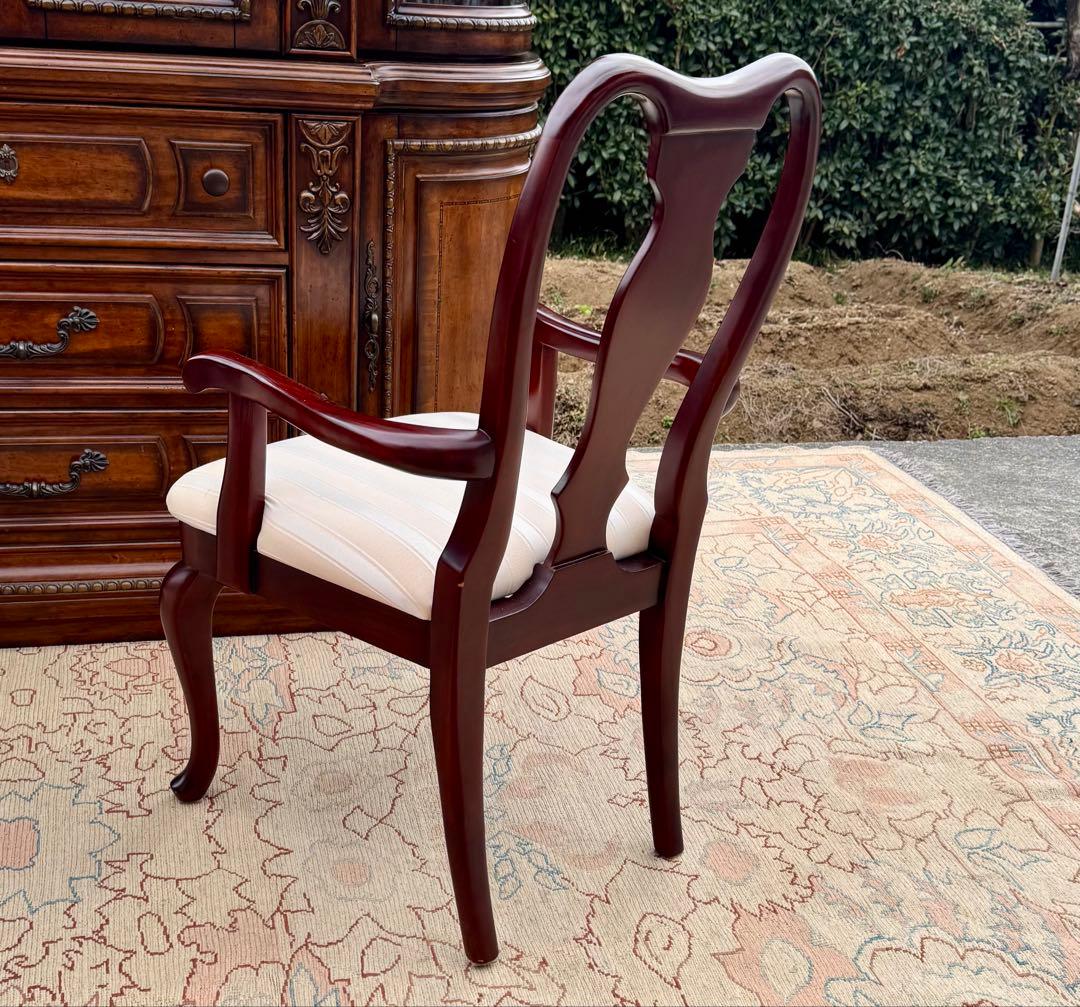 IDC大塚家具 クイーンアン様式 マホガニーダイニングチェア1脚