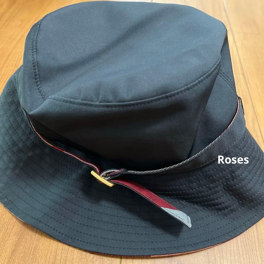 ブルーレーベルクレストブリッジ　バゲットハット　黒　UVカット
