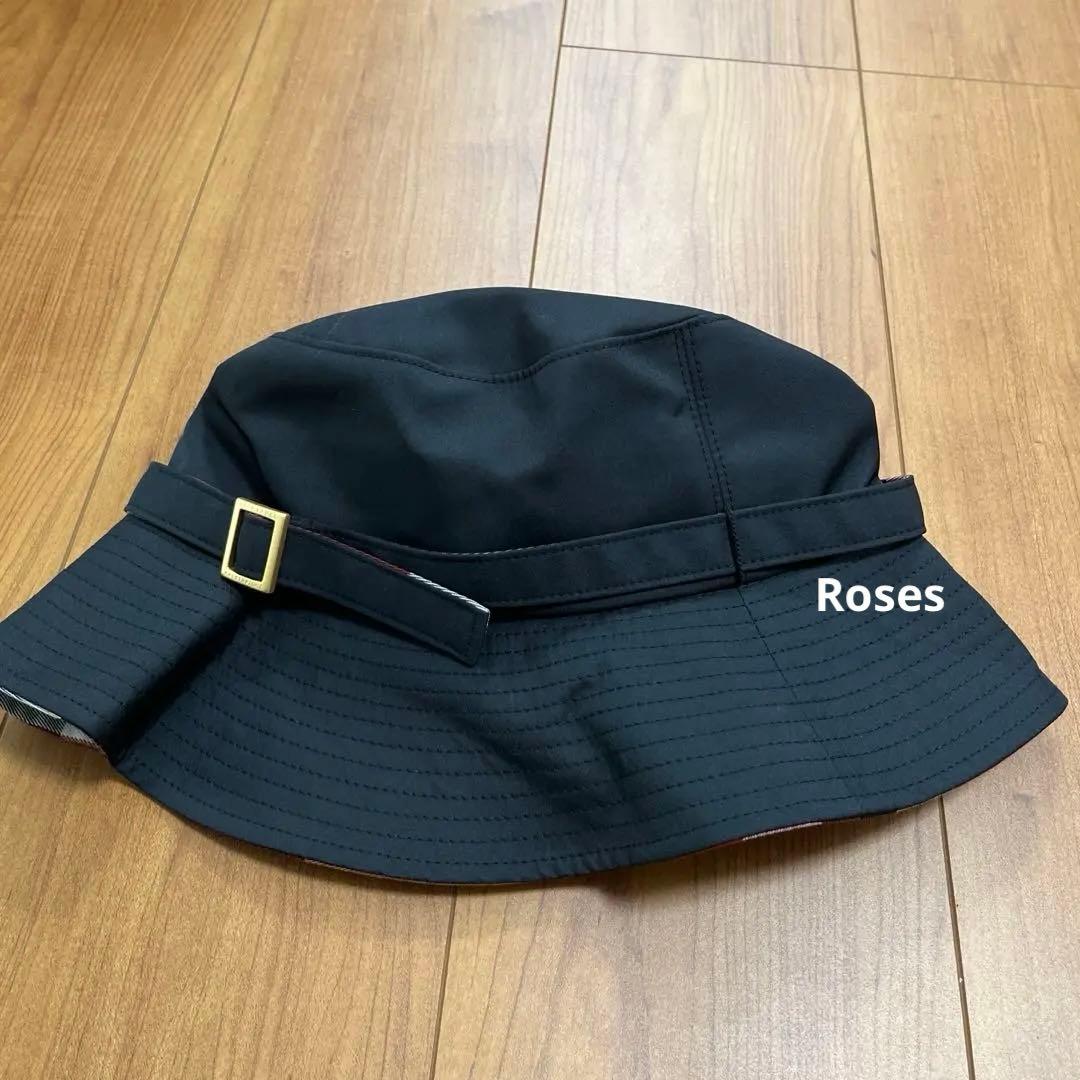 ブルーレーベルクレストブリッジ　バゲットハット　黒　UVカット