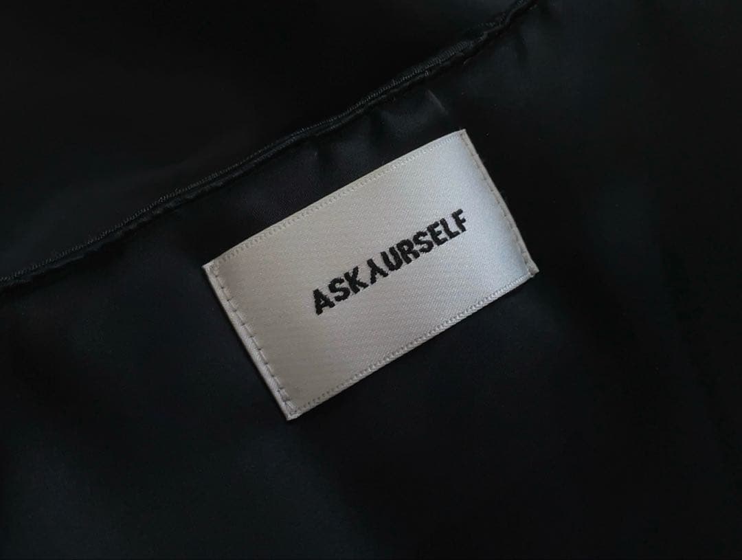 ASKYURSELF NYLON PUFFER BOMBER VEST M 黒