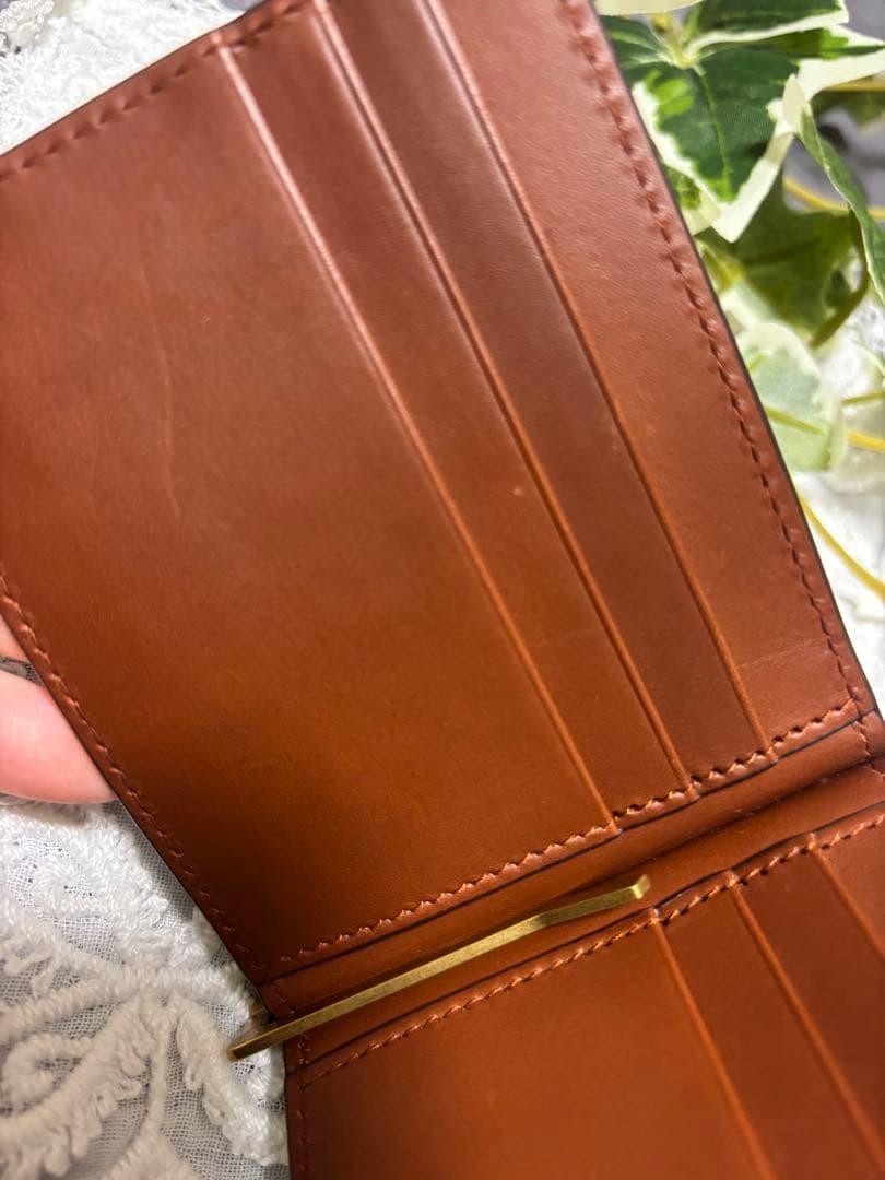 サンローラン レザー マネークリップ 総柄 YSL