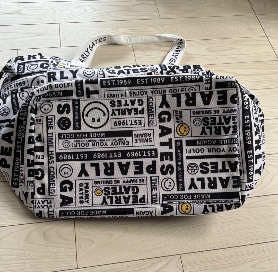 パーリーゲイツ　ロッカーバック　ニュースペーパー柄