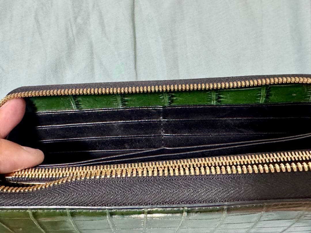 池田工芸　クロコダイル長財布