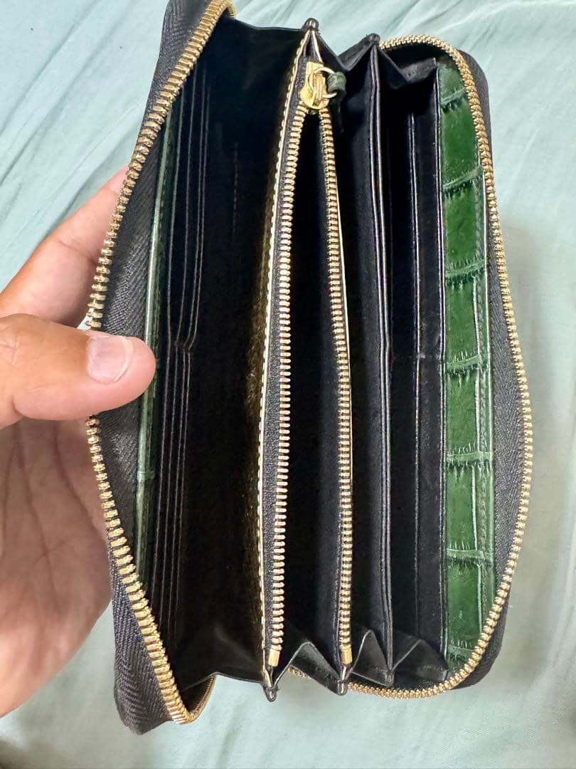 池田工芸　クロコダイル長財布