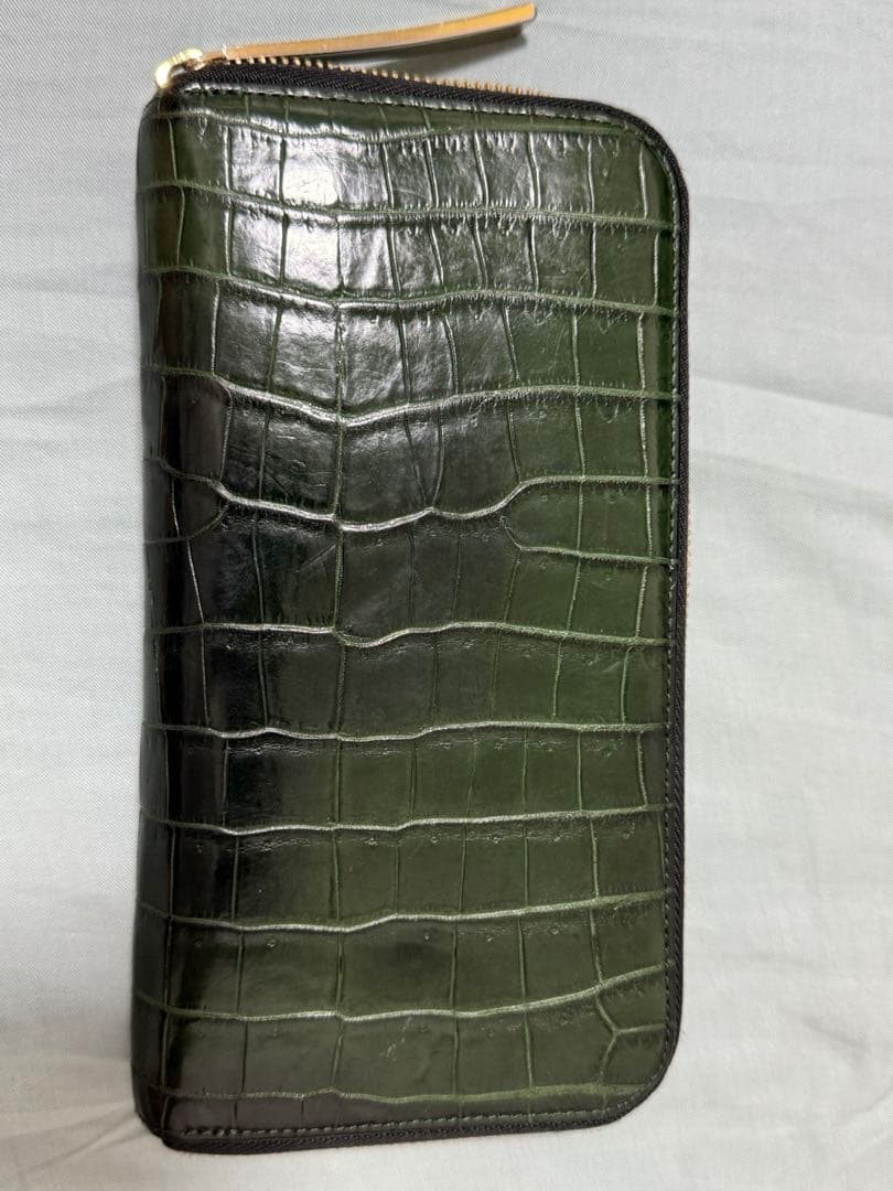 池田工芸　クロコダイル長財布